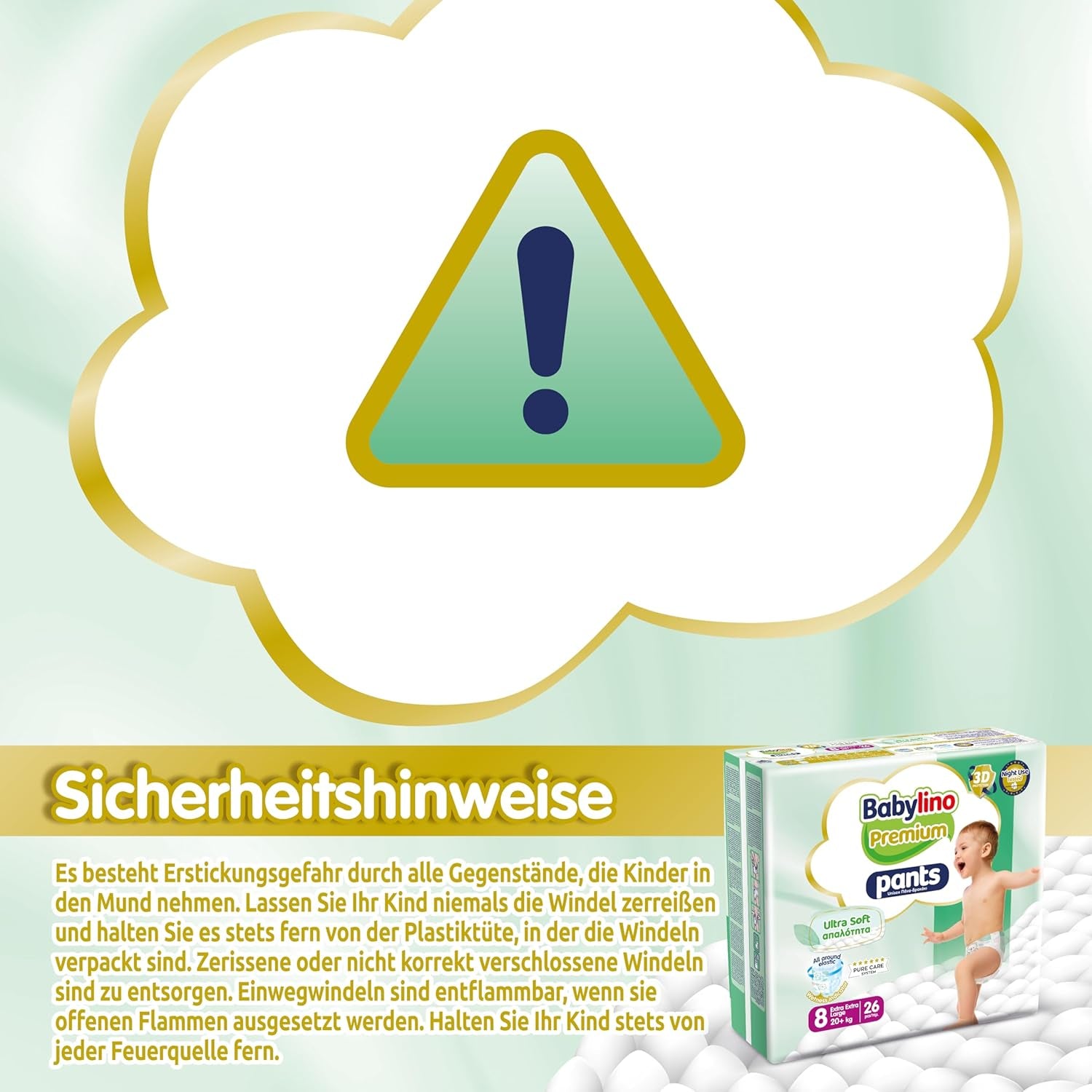 Pantalon Premium taille 8 avec filtre ultra doux, XXL (20+ kg), 26 pièces