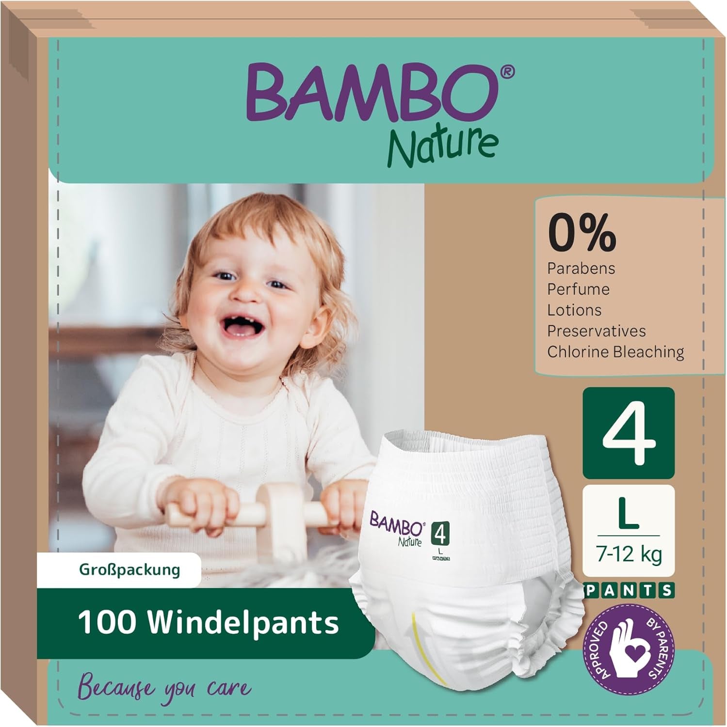 Couches pour bébé Bambo Nature, taille 6 (15+ kg) - Boîte mensuelle de 90 | Couches pour nourrissons avec protection améliorée contre les fuites | Confort et liberté maximum pour les enfants actifs | Couches testées dermatologiquement