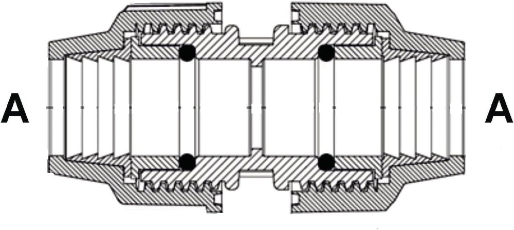 Raccord pour système d'irrigation Cornat T610032, pour tuyau PE, Ø 32 mm, polypropylène, pour eau froide