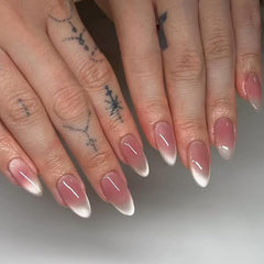 Moonglow Faux Ongles Magnétiques Courts, Rose Amande Rouge Dégradé Paillettes Oeil de Chat avec Colle, Rose Rouge Ombre Paillettes Photothérapie Ongles Artificiels pour Femmes et Filles