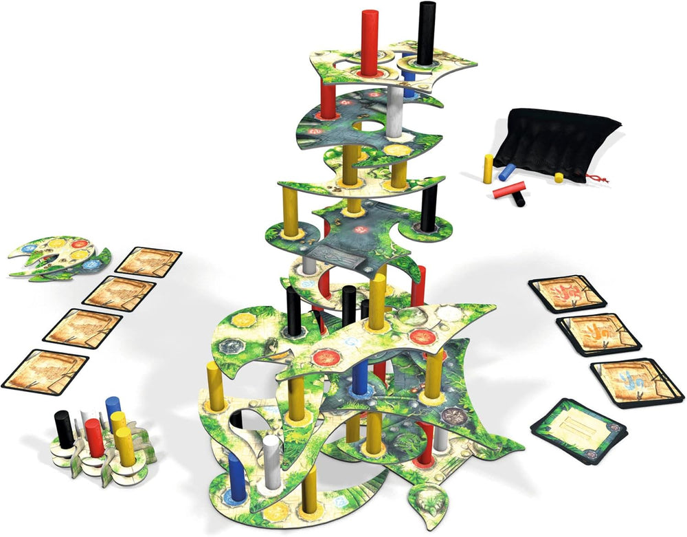 Zoch 601105101 Menara - Temple des Hautes Tours, un jeu tactique de construction de tours pour 1 à 4 constructeurs, le jeu d'empilage addictif pour toute la famille, pour les enfants à partir de 8 ans