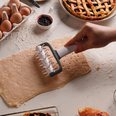 - 68802 - Éponge de cuisine, rouleau à tasser, rouleau à pâtes, évite les bulles dans la pâte, manche ergonomique, 100% amovible, passe au lave-vaisselle, polypropylène, sans BPA, 12x19,5 cm