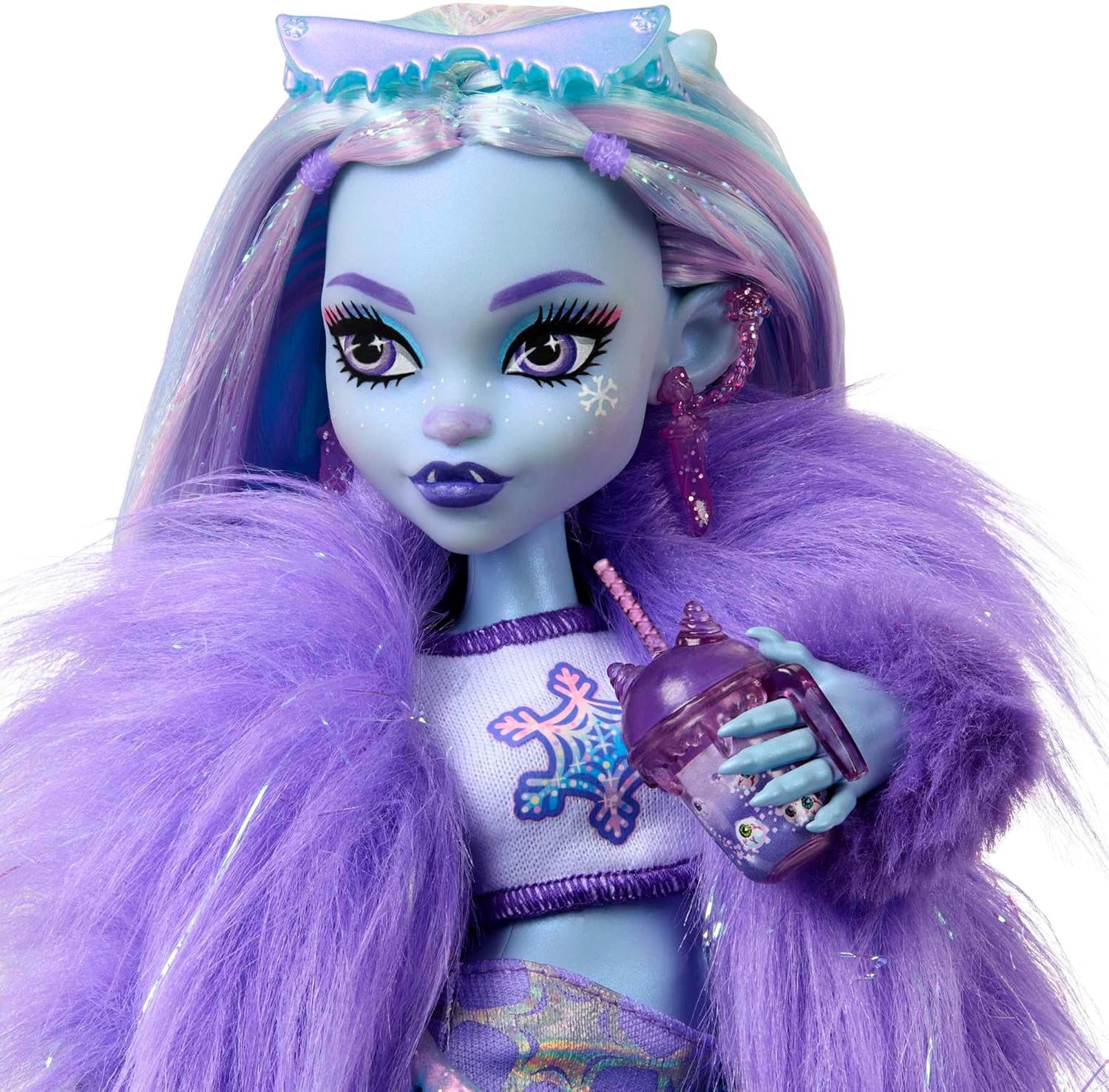 Monster High Abbey Bominable Yeti avec animal de compagnie mammouth et accessoires - Look de flocon de neige effrayant pour les enfants de 4 ans et plus, HNF64 Naty Shop Dolls
