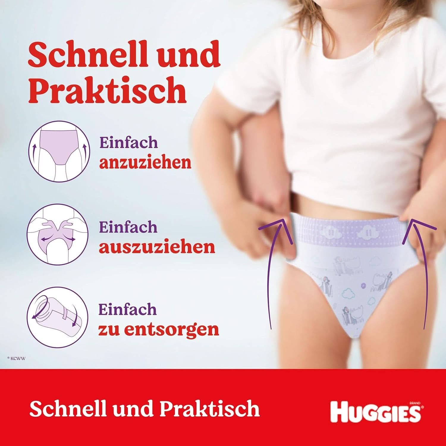 Huggies Ultra Comfort Pants, mărimea 5, 12 - 17 kg, Pentru copii activi, Cu indicator de umezeală și tehnologie cloud waistband, 128 scutece Mama si Copilul Naty Shop