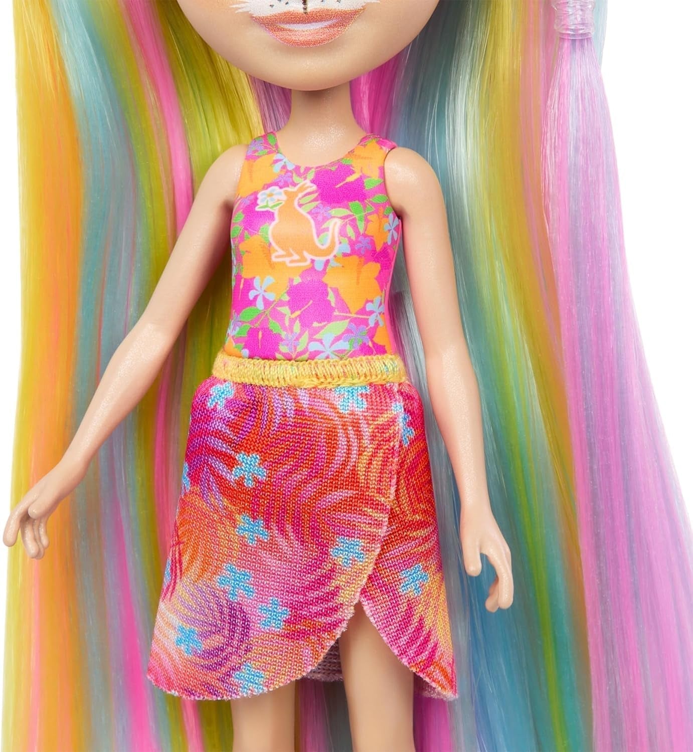 Poupées Enchantimals, poupée à cheveux de luxe Sunshine Beach et ami animal, petite poupée avec jupe amovible et accessoires, cadeaux pour enfants, HTJ70 Naty Shop Dolls