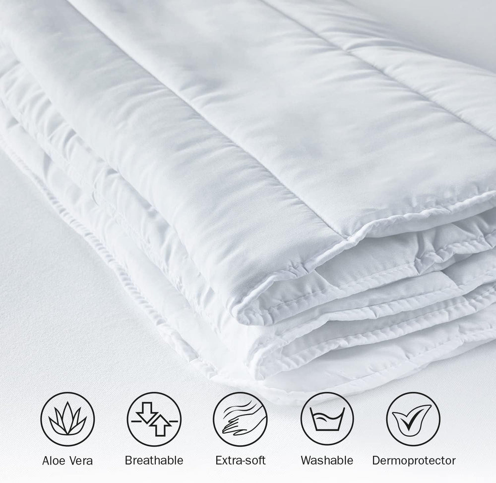 Couette en fibre Pikolin Home, Anti-acariens, Printemps, Été, 150 G, Couette, Hypoallergénique, Respirant, Différentes tailles, RF07 Couettes et couettes Naty Shop