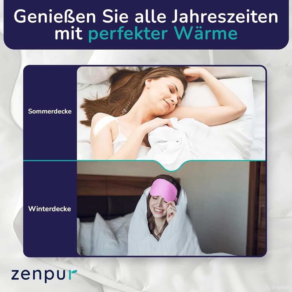 Couette premium 200X200Cm 4 saisons, couette toutes saisons 200X200 - chaude en hiver et fraîche en été, 2 housses de couette combinables 200X200 Couettes et couettes Naty Shop