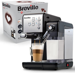 Expresso Breville Prima Latte II | Machine à latté et cappuccino | Pompe professionnelle avec 15 bars et mousseur à lait | Argent [VCF108X]