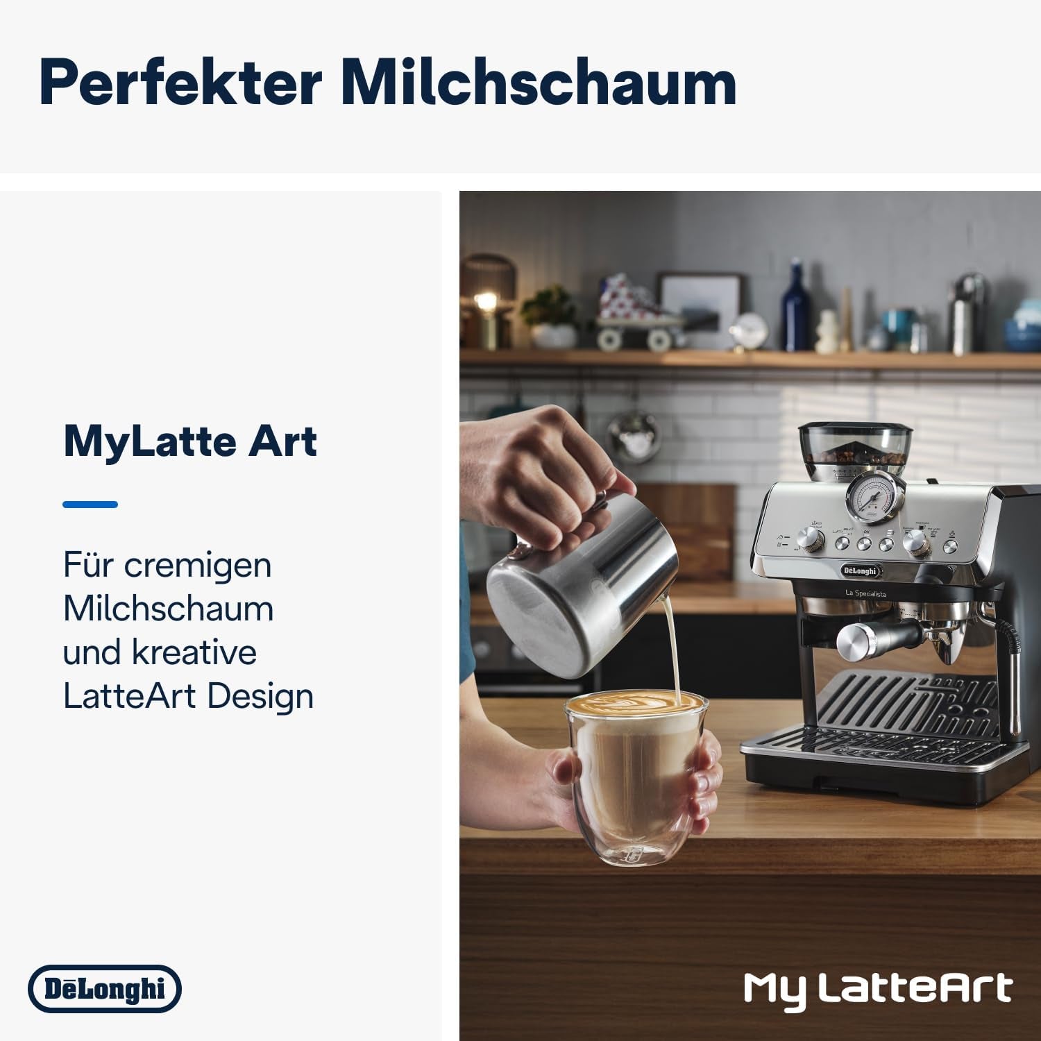 De'Longhi La Specialista Arte EC9155.MB Machine à expresso porte-filtre avec moulin, 8 niveaux de mouture, pression 15 bars, 3 niveaux de température, mousseur à lait, 1550 W, réservoir 1,7 L, acier inoxydable/noir, kit barista inclus