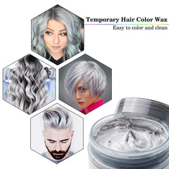 Coloration capillaire, teinture capillaire temporaire, teinture capillaire gris argenté 4,23 oz, teinture capillaire temporaire pour fête, cosplay et Halloween (gris argenté) Naty Shop Hair Dye