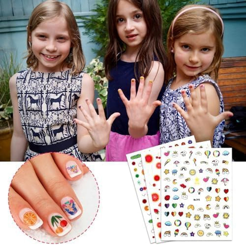 Autocollants pour ongles mignons pour enfants, 20 feuilles d'autocollants pour ongles 3D qui brillent dans le noir, fleurs colorées, décorations Nail Art, autocollants pour ongles, autocollants auto-adhésifs, accessoires de décoration DIY