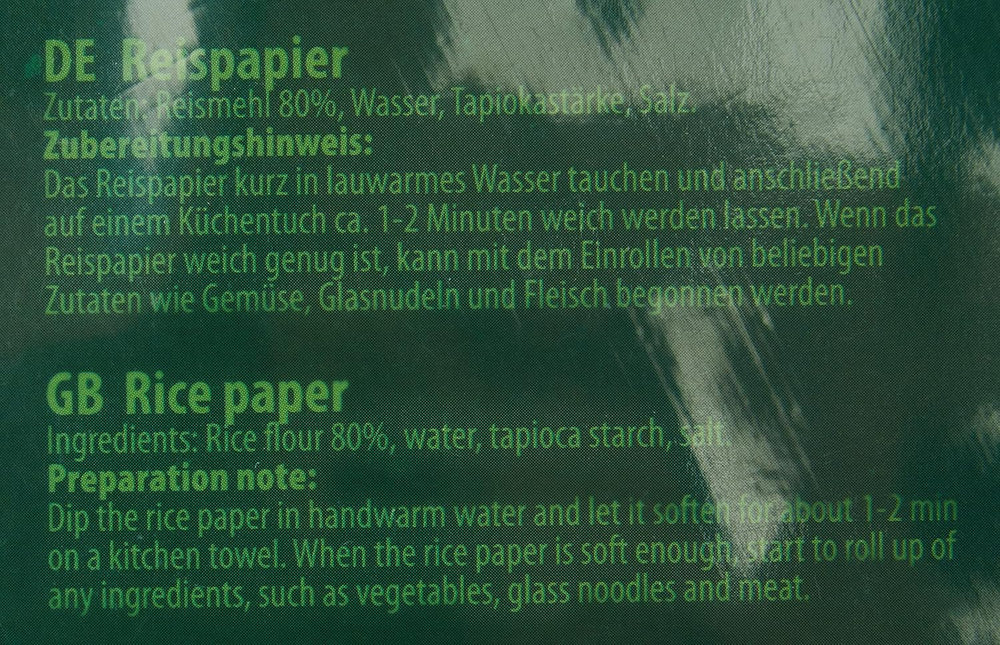 Feuille de riz Ricefield ronde 22 cm, 1 paquet (300 g)