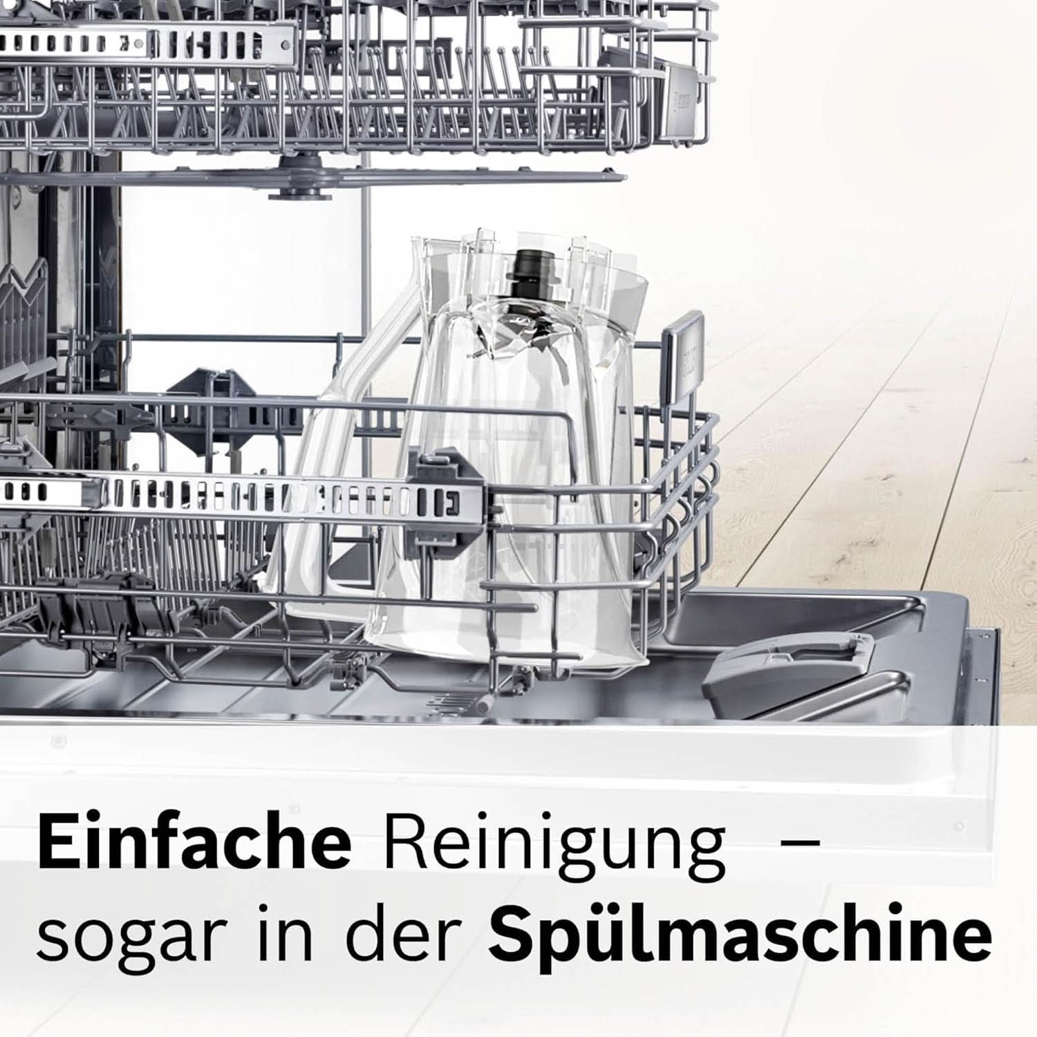 Batteur sur socle Vitapower série 4 MMB6141W, haute puissance en acier inoxydable, 1,5 L Tritan-Mixbehälter, Spülmaschinengeeignete Teile, 30 000 U/Min, 1200 W, blanc mère et enfant Naty Shop