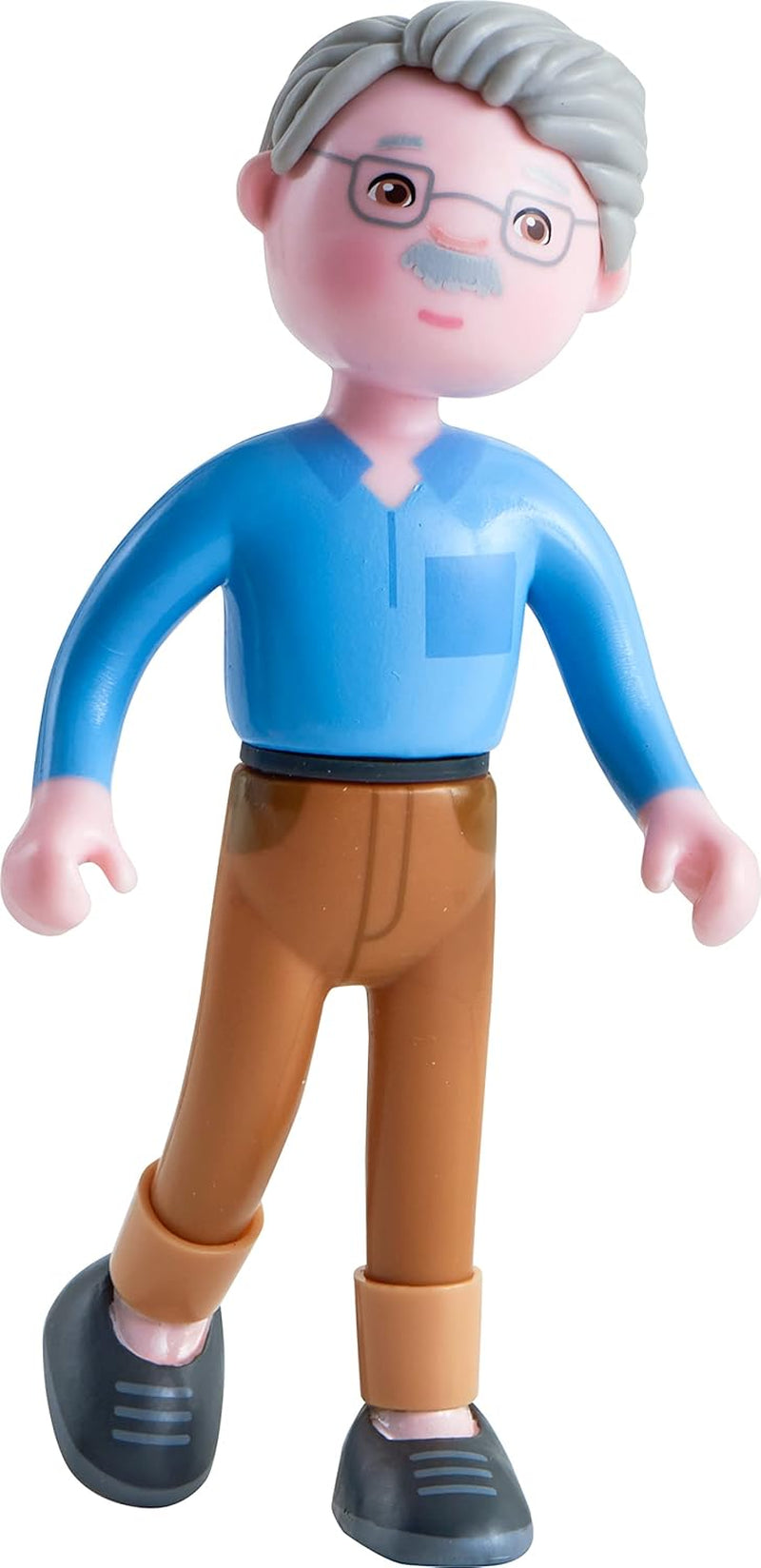 HABA 306147 - Coffret de jeu Little Friends Grands-parents, poupées flexibles et animaux à partir de 3 ans, multicolore