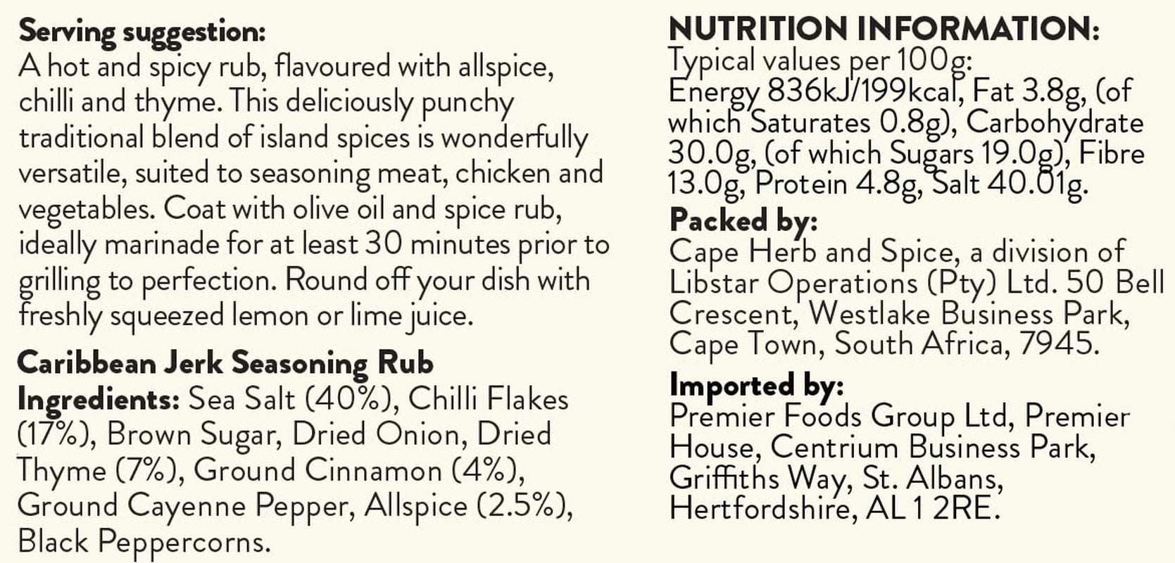 Rub Caraïbes Jerk, 100g