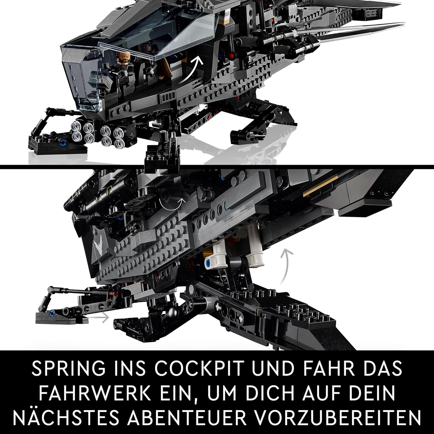 LEGO 10327 Icons Dune Atreides Royal Ornithopter, Set zum Sammeln für Erwachsene, Film-Geschenk für Männer, Frauen und Fans, Modell-Flugzeug mit 8 Figuren, darunter Paul Atreides und Baron Harkonnen