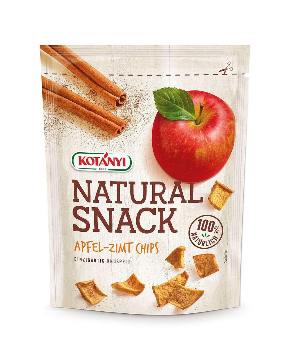 Morceaux de pommes séchées Kotanyi à la cannelle, 100 % naturel, 9 x 40 grammes Produits déshydratés Naty Shop