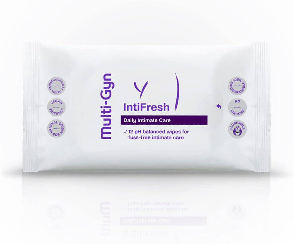 Multi-Gyn Intifresh, lingettes intimes à usage externe, 12 lingettes humides