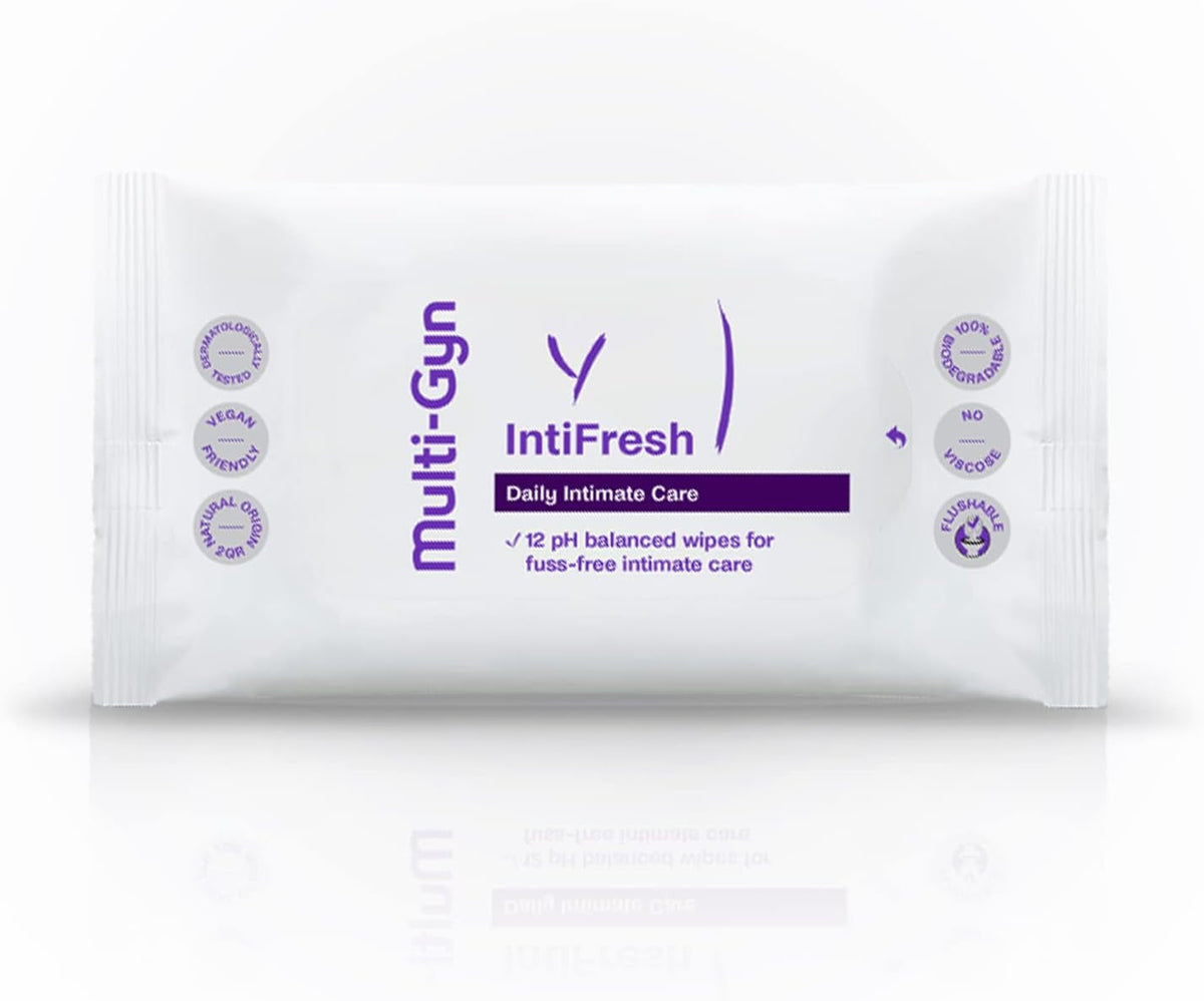 Multi-Gyn Intifresh, lingettes intimes à usage externe, 12 lingettes humides