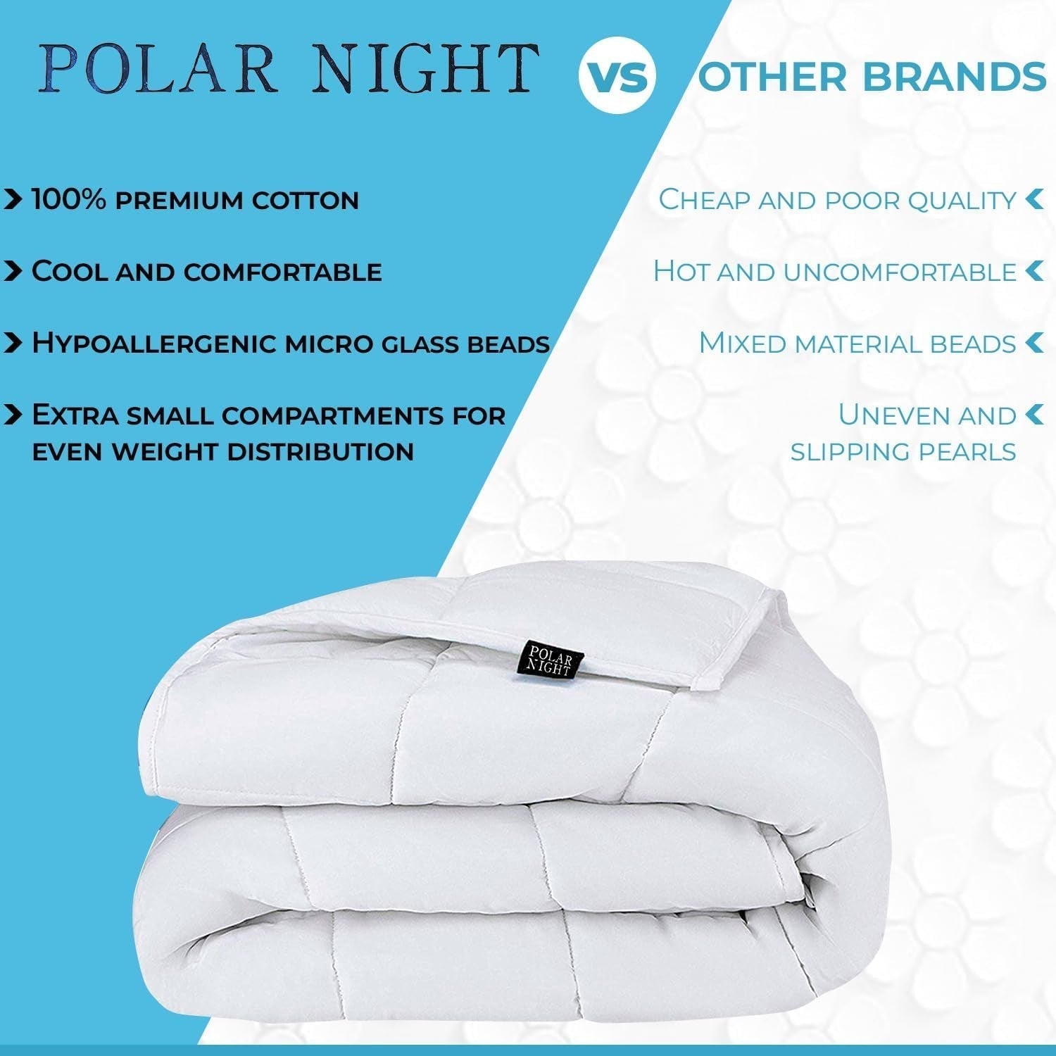 Couverture lestée pour adultes 150 X 200 Cm, 7Kg - Couverture lestée pour sommeil profond, couverture lourde, couverture thérapeutique en 100% coton, couverture relaxante Oeko-Tex® 100 Couette Standard Lits et Couvertures Nuit Polaire