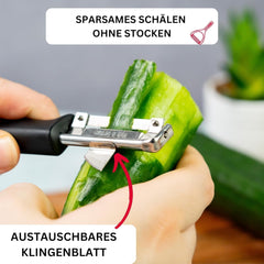 Westmark 29092270 Sparschäler Gallant, PP/Tpe/Edelstahl, Schwarz/Rot, 16,5 x 3,7 x 2 cm éplucheur Naty Shop