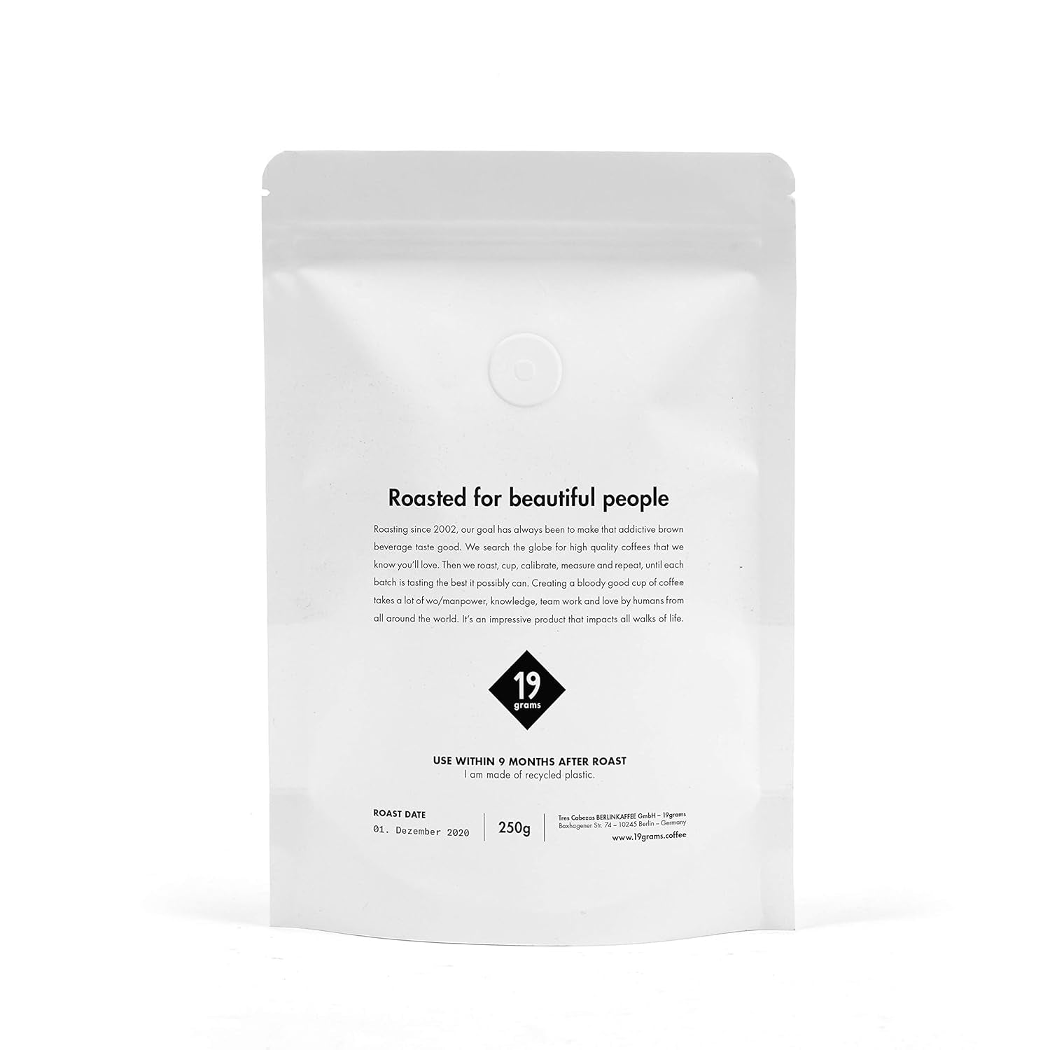 Entkofeinierter Espresso Colombien | 250g d'oie de Bohne | équitable et durable | frisch geröstet | Cafés à café 100 % Arabica | café de spécialité | Café sans caféine | 19 grammes de Kaffeerösterei