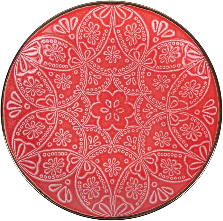 Service de table en grès 12 pièces, 4 assiettes en 4 designs différents, Baku Sunset