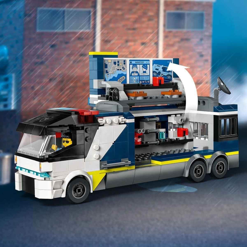 LEGO City Camion de police avec laboratoire, ensemble de police quad et camion jouet pour enfants, cadeau pour garçons et filles à partir de 7 ans, plus 5 figurines - 2 policiers, 1 scientifique et 2 escrocs 60418 Jeux de construction Beuche den LEGO-Store