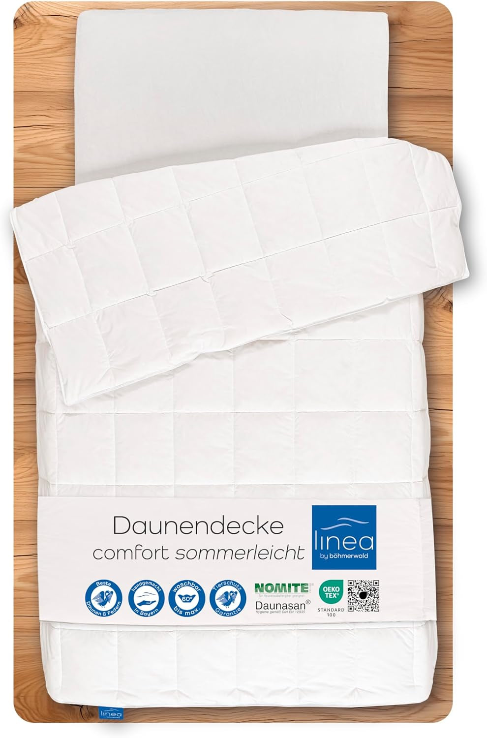 Couette confort, (90 duvet / 10 plumes), blanc, 155 X 220 Cm Naty Shop couettes et couettes 155 X 220 Cm