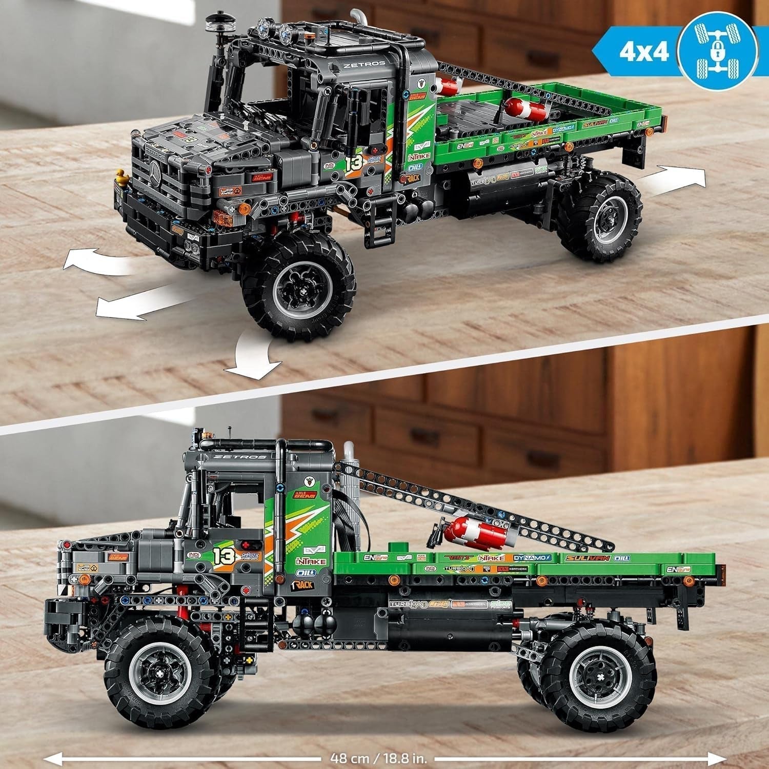 LEGO 42129 Technic 4X4 Mercedes-Benz Zetros Offroad Truck, mașină controlată de la distanță, jucărie camion controlată prin aplicație, idee de cadou pentru adulți și copii, bărbați și femei Seturi de constructie Besuche den LEGO-Store