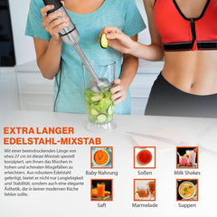 Proficook® 2In1 Batteur sur socle & Schneebesen | Stabmixer 1000 Watt pour mixeurs, mélangeurs et purificateurs | Machine à smoothies M. Langem Mixstab | Pürierstab M. Edelstahlgehäuse & Soft Touch-Griff | PC-SMS 1220 Mère et Enfant Naty Shop