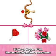 LEGO Looney Tunes Liebesbote Tweety - Modellbau zu Looney Tunes mit Zubehör - Blumenstrauß, Herz, Amor-Bogen & Wolkenständer - Kreatives Geschenk für Mädchen & Teenager ab 12 Jahren - 40824