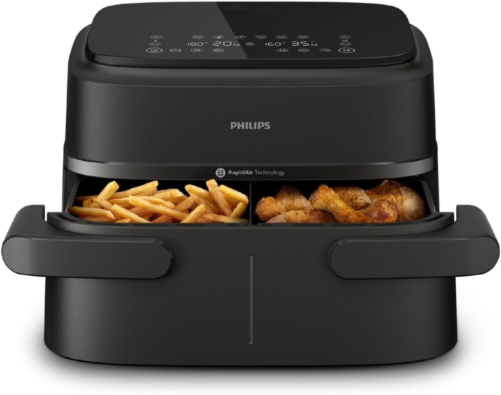 Philips Airfryer Dual Basket 3000 Series, 9L, 2 paniers, 2 plats prêts en même temps, technologie Rapidair plus air chaud Électroménagers Naty Shop Flex Basket 7,1 L