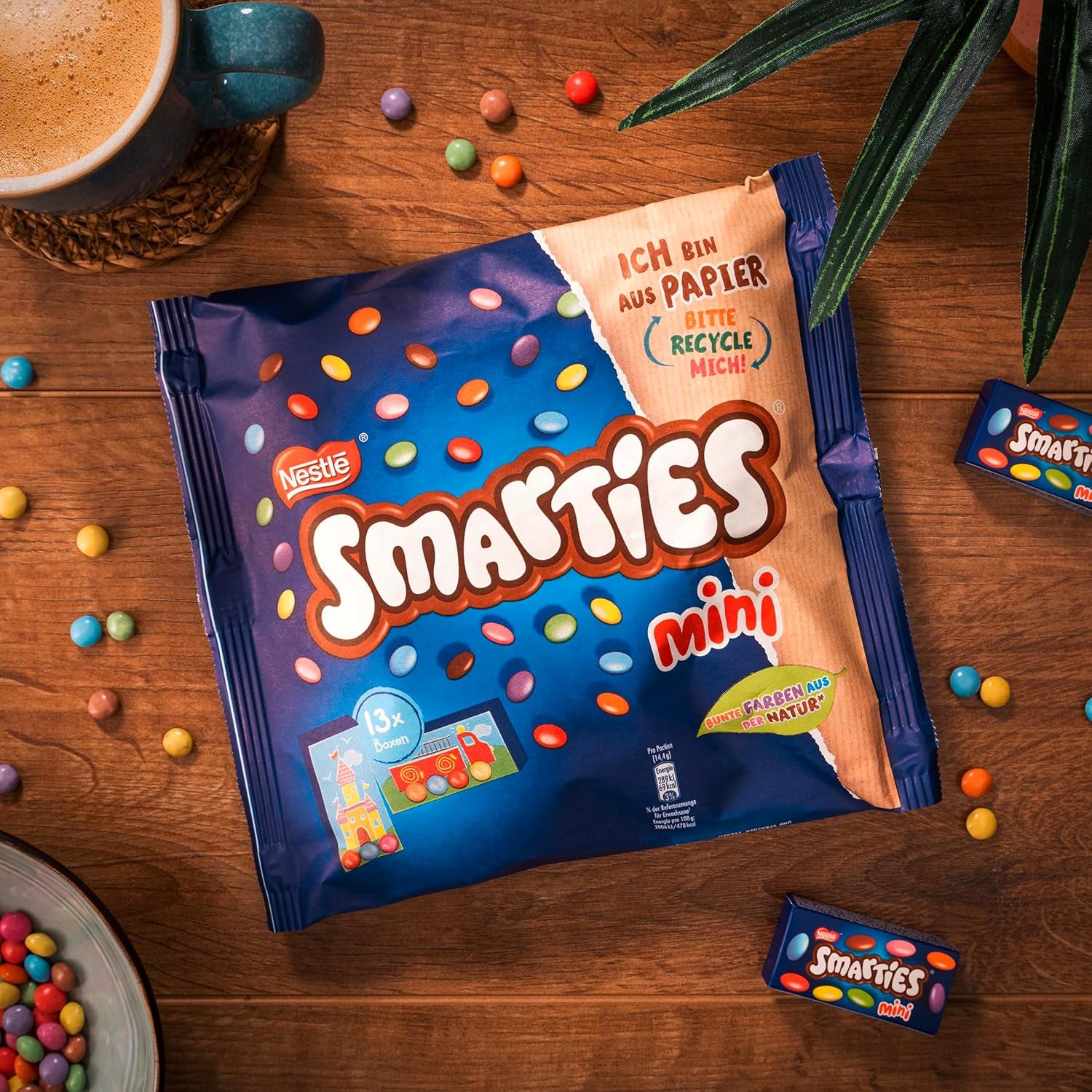 Nestlé SMARTIES Mini, petites lentilles au chocolat au lait, emballées individuellement, paquet de 16 (16 x 187 g)