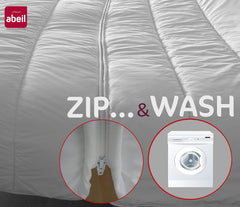 Plaid avec fermeture éclair et lavage, 220 X 240 cm Couettes et couettes Naty Shop