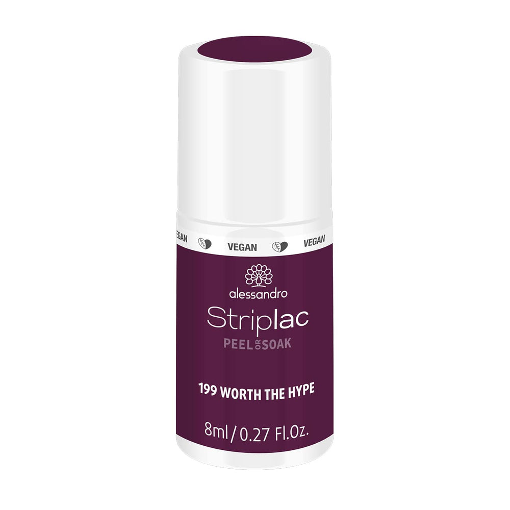 alessandro Striplac UV-Nagellack Flat White – Facile et facile à utiliser – Application facile grâce à la technologie Peel-Off – Vegan et sans alcool – 8 ml