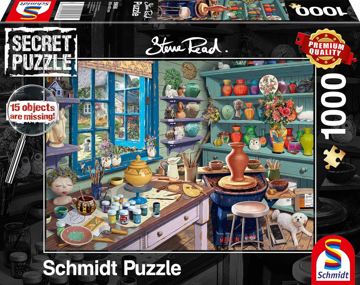 Schmidt Spiele 59656 Artist's Studio Puzzle secret 1000 pièces Naty Shop Titre par défaut