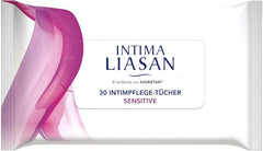Intima Liasan de Sagrotan Serviettes hygiéniques intimes Sensitive, sans savon et sans alcool, 30 pièces