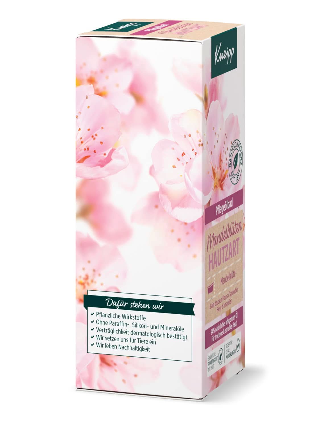 Kneipp, huile de bain, à 94% d'huile d'amande pure, pour peaux sèches et sensibles - 100 ml Douche et bain Naty Shop