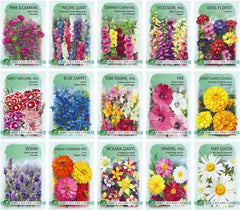Nojus Ensemble de graines de fleurs – 15 paquets de graines de fleurs – Graines de fleurs de jardin – Graines de plantes colorées – Graines de fleurs sauvages – 15 variétés de graines de fleurs – Cadeau idéal pour graines de fleurs