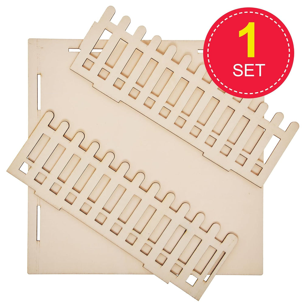 Baker Ross FN256 Mini maison de poupée de jardin en bois - 1 paquet de kit de maison de poupée pour enfants Kit d'artisanat