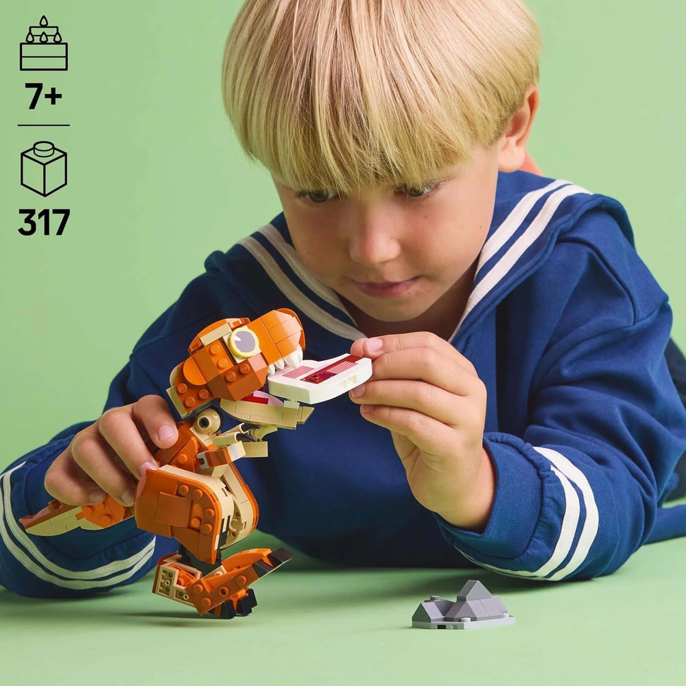 LEGO Jurassic World Little Eatie : jouet de construction T.Rex pour garçons et filles de 7 ans, ensemble de construction de dinosaures, modèle cadeau pour enfants avec bouche, tête et queue mobiles 76967 Jeux de construction Besuche den LEGO-Store