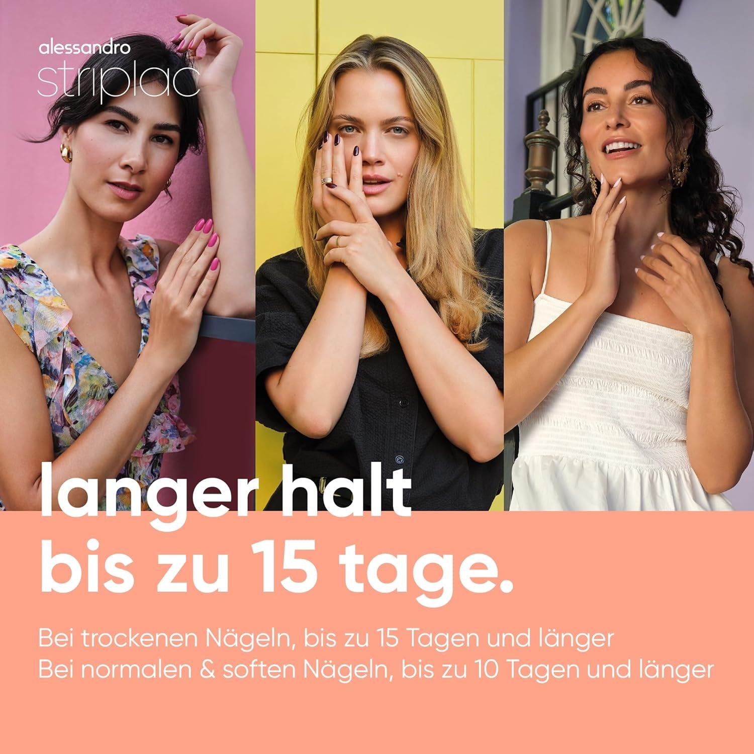 alessandro Striplac UV Top Coat Rosé - Ongles brillants et résistants aux rayures jusqu'à 15 jours - Peut être utilisé avec ou sans couleur - Technologie d'élimination en douceur - Vegan - Rose, Transparent, 6,5 ml