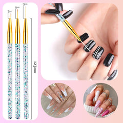 31 pièces ensemble de pinceaux à ongles professionnels, pinceaux à ongles à double extrémité, pinceaux à ongles pour gel, stylo acrylique pour nail art, outils de pointage pour nail art, brosse à ongles pour la conception de salons de coiffure DIY