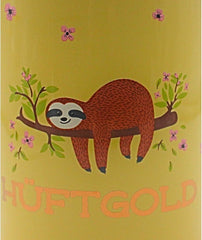 Dekohelden24 Boîte de rangement élégante en céramique/café/aliments frais/biscuit Hüftgold. La raison : paresseux. Dimensions : H/Ø 15,6 x 11 cm. Boîtes de conservation des aliments Naty Shop