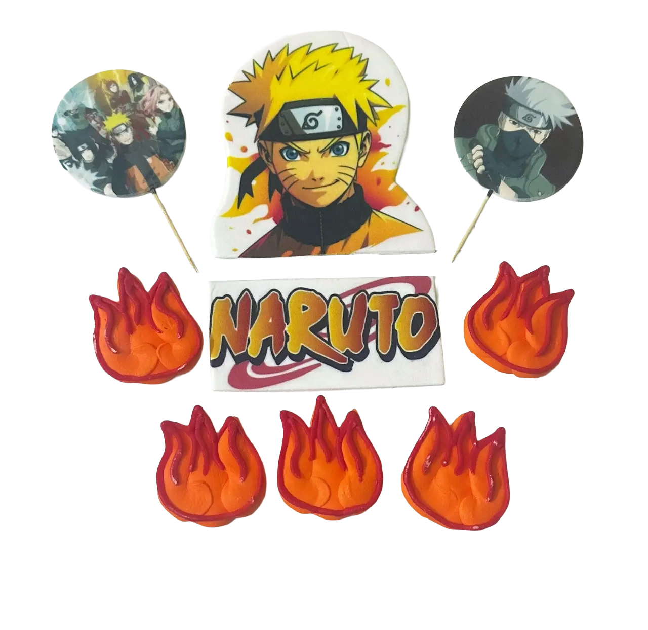 Lot de 9 décorations comestibles, NARUTO