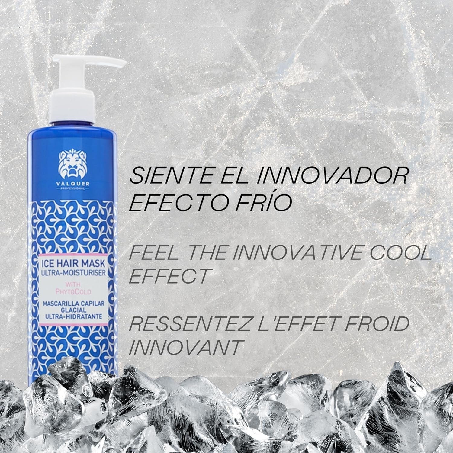 Valquer Profesional Ice Hair Mask - Masque capillaire ultra-hydratant sans sulfates, sels et silicones Masque capillaire Naty Shop