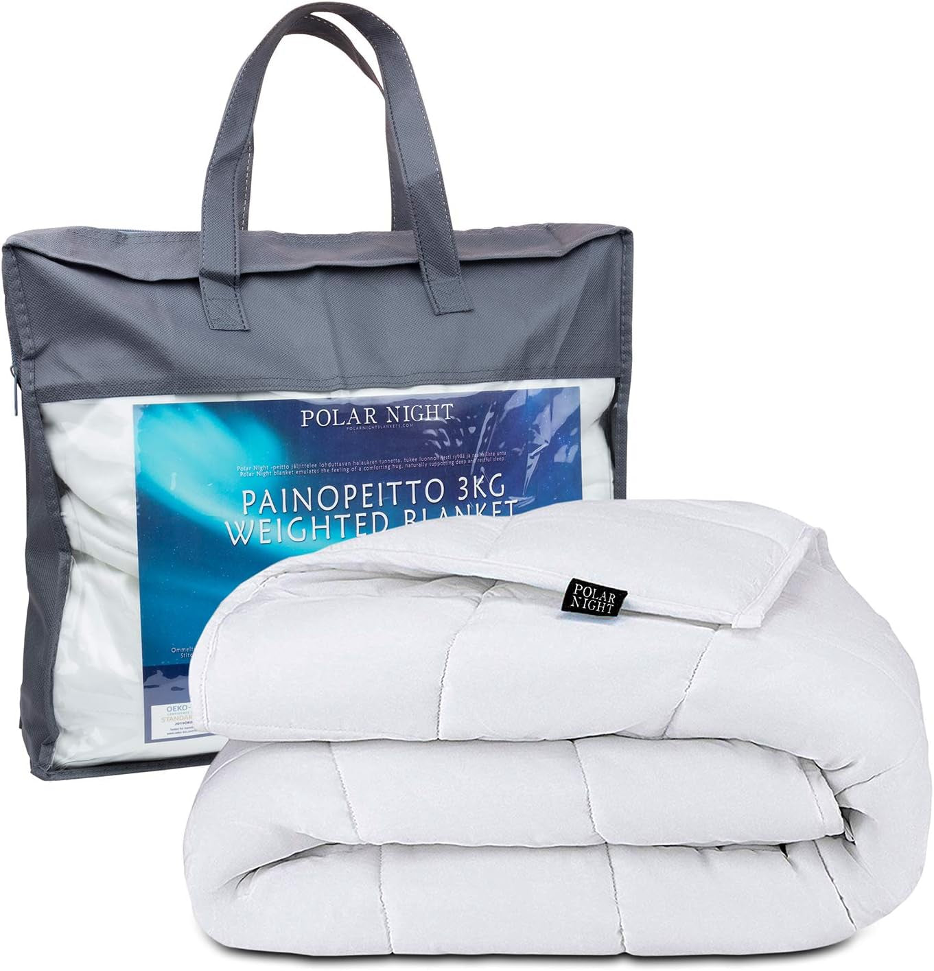 Couverture lestée pour adultes 150 X 200 Cm, 7Kg - Couverture lestée pour sommeil profond, couverture lourde, couverture thérapeutique en 100% coton, couverture de relaxation Oeko-Tex® 100 Couette standard Lits et Couvertures Nuit Polaire 150 X 200 Cm 5,0 Kilogrammes