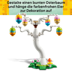 LEGO Osterhase und Ostereiersuche - Kinderspielzeug mit Hasen & Vogel Tierfiguren - Mit Baum & Wagen - Kreatives Konstruktionsspielzeug - Geschenk für Mädchen & Jungen ab 8 Jahren - 40808