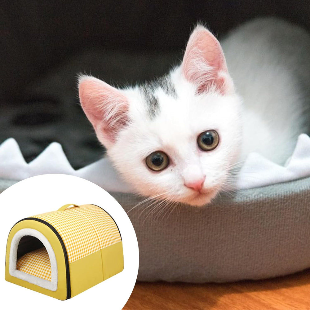 Katzenhöhle | Katzenhaus pour Draußen Winterfest | Katzenhöhle Outdoor pour Katzen | Katzenbett Höhle Katzenhaus Mit Abnehmbarem Waschbarem Matte | Wasserdichtes Wetterfestes Katzenbett Innen Draußen